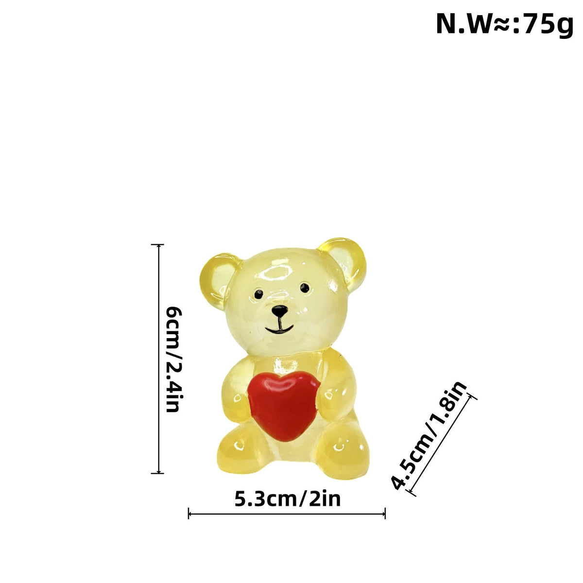Decorative Bear Figure with Heart | High & Bury
