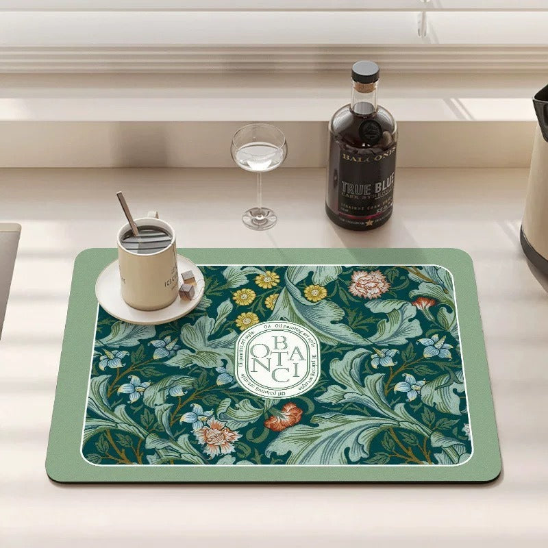 Decorative Botanical Kitchen Mat | High & Bury