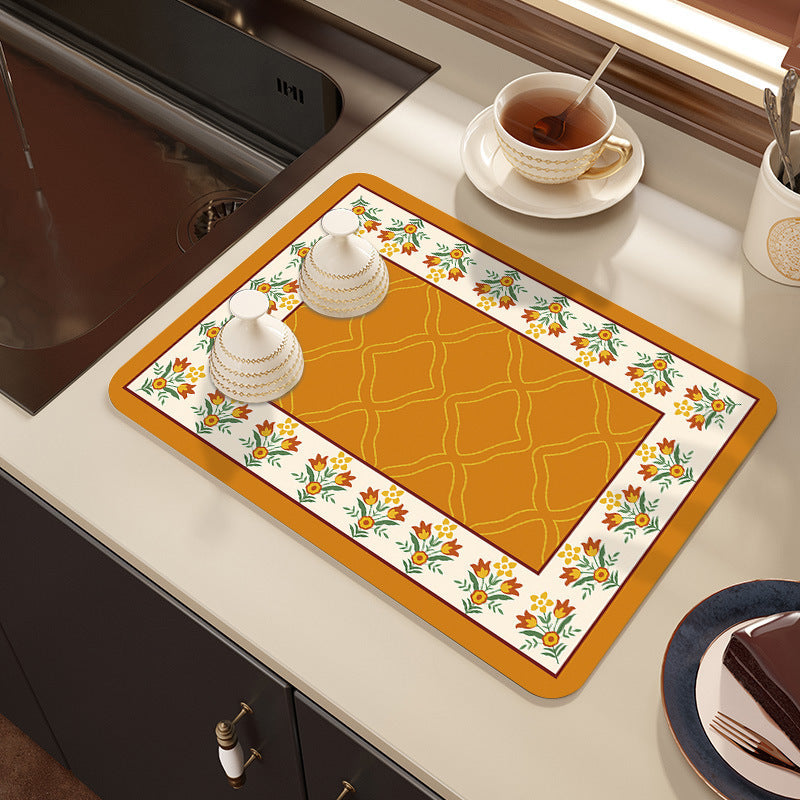 Decorative Botanical Kitchen Mat | High & Bury