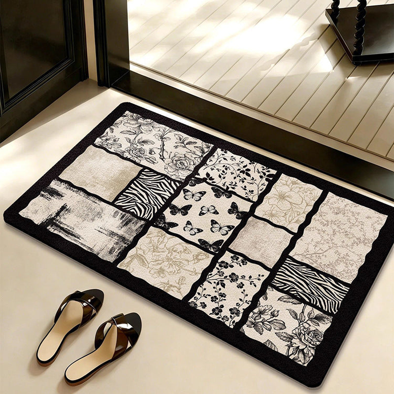 Decorative Botanical-Themed Floor Mat | High & Bury