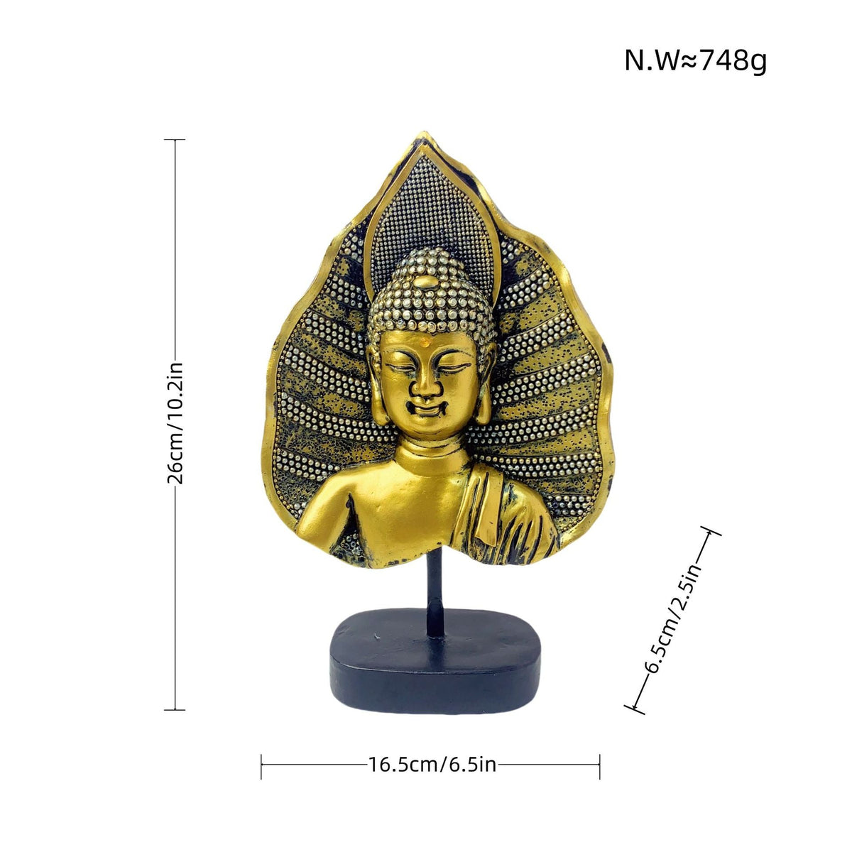 Decorative Buddha Statue Soft Textile Cast Resin | High & Bury