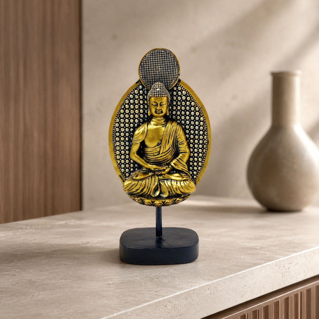 Decorative Buddha Statue Soft Textile Cast Resin | High & Bury