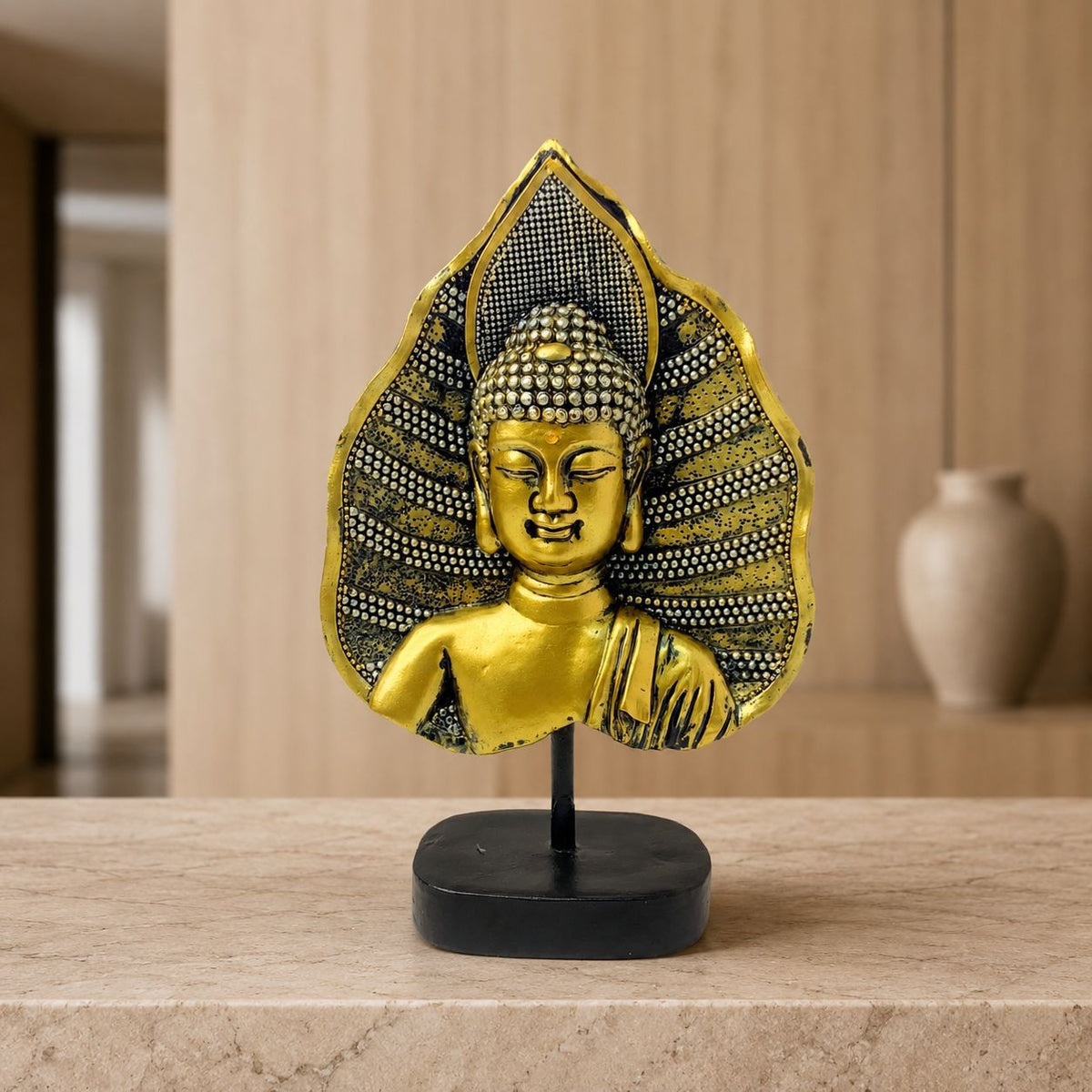 Decorative Buddha Statue Soft Textile Cast Resin | High & Bury