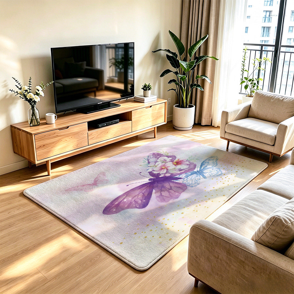 Decorative Butterfly Print Area Rug | High & Bury