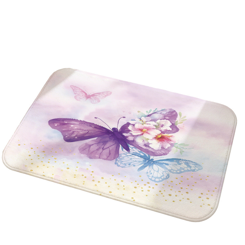 Decorative Butterfly Print Area Rug | High & Bury