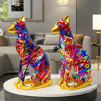 Decorative Cat Statue in Modern Art Style | High & Bury