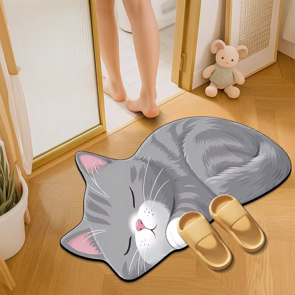 Decorative Cat-Themed Area Mat | High & Bury