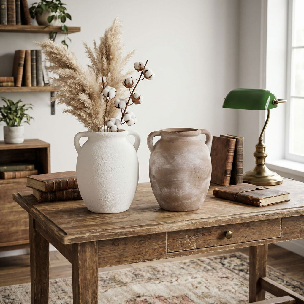 Decorative Ceramic Vase Black Pink White | High & Bury