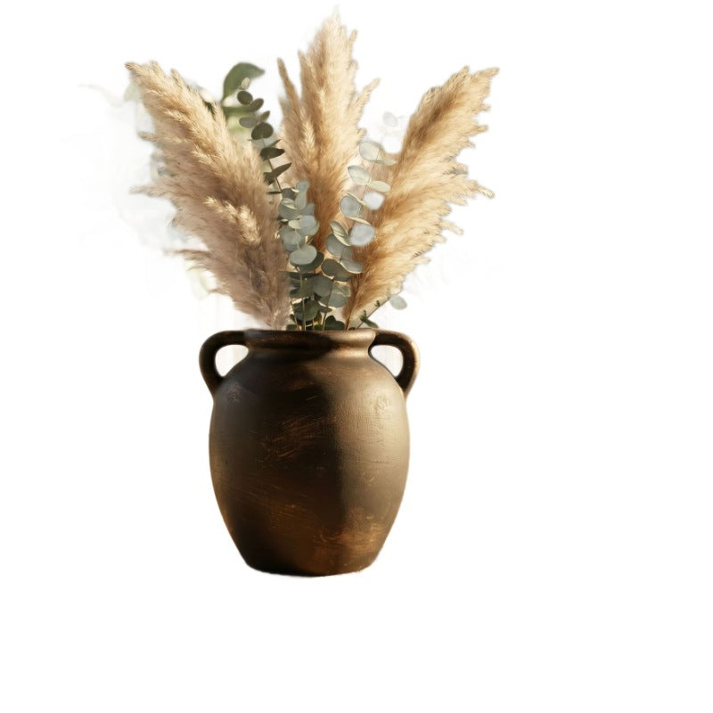 Decorative Ceramic Vase Black Pink White | High & Bury
