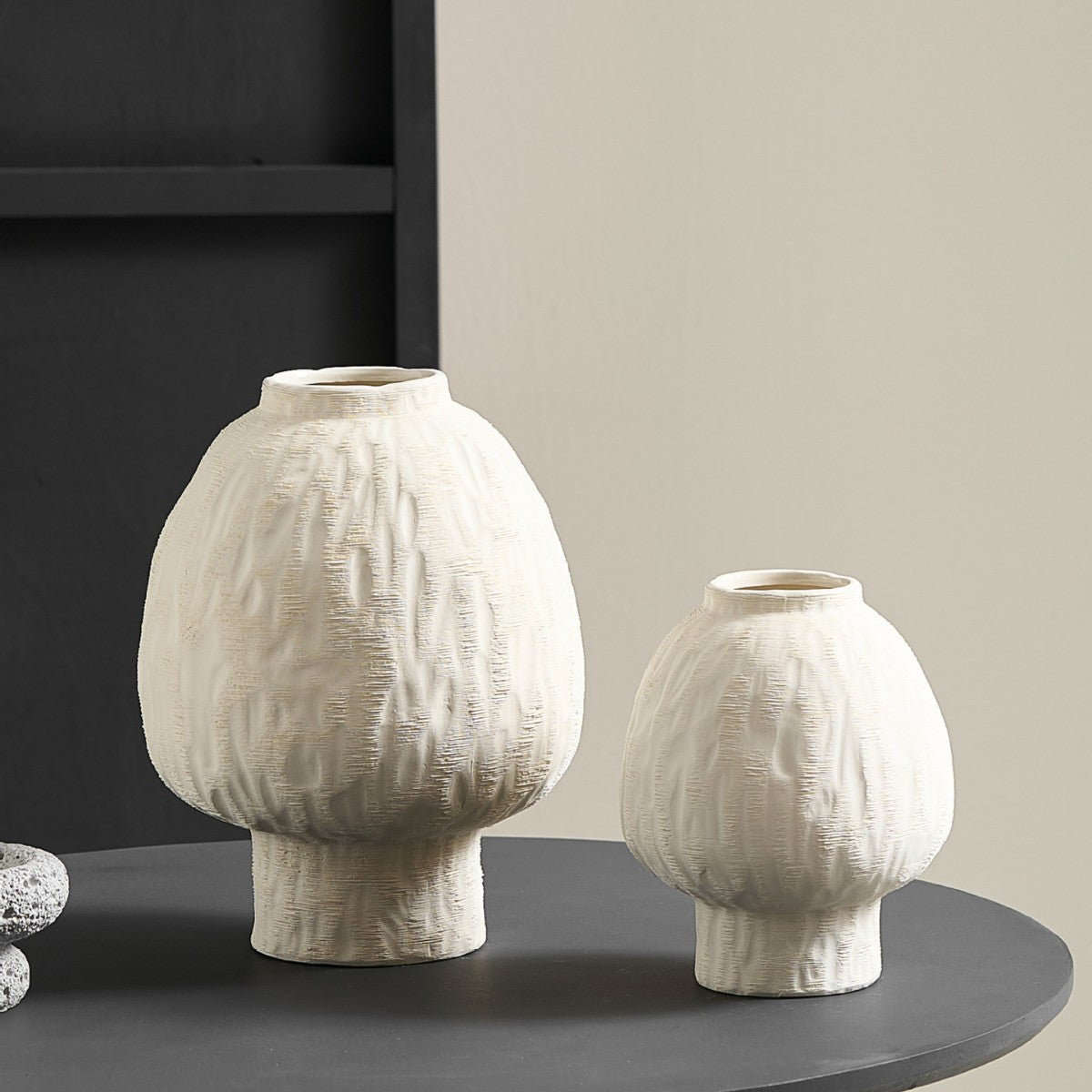 Decorative Ceramic Vase in Modern Design Neutral | High & Bury