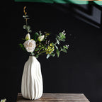 Decorative Ceramic Vase Syd10W163L Milky-White Syd10W163S | High & Bury