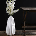 Decorative Ceramic Vase Syd10W163L Milky-White Syd10W163S | High & Bury