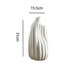 Decorative Ceramic Vase Syd10W163L Milky-White Syd10W163S | High & Bury