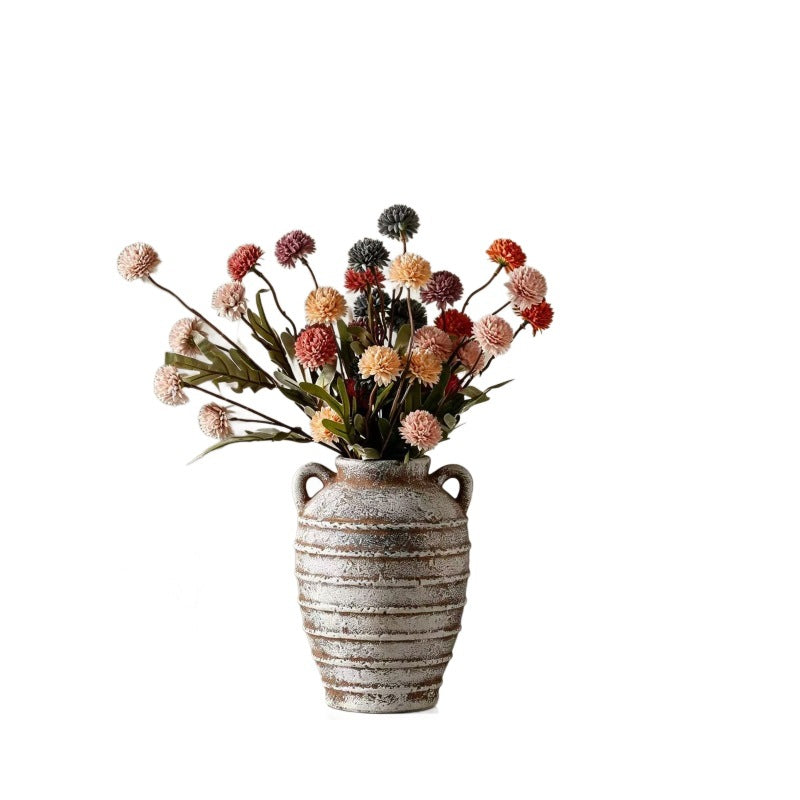 Decorative Ceramic Vase White Blackgold | High & Bury