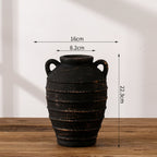 Decorative Ceramic Vase White Blackgold | High & Bury