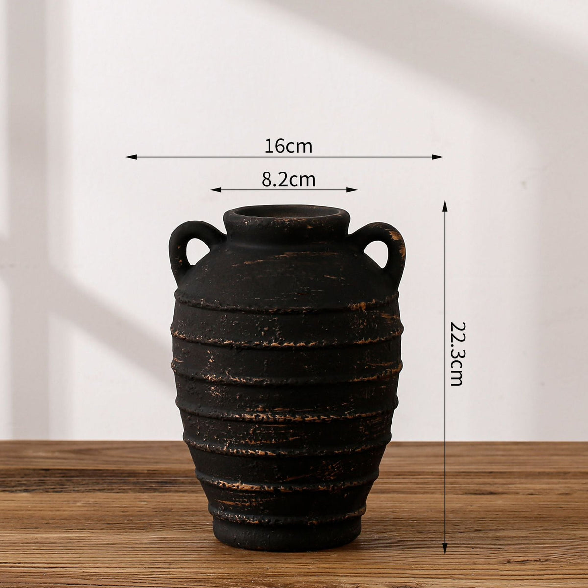 Decorative Ceramic Vase White Blackgold | High & Bury