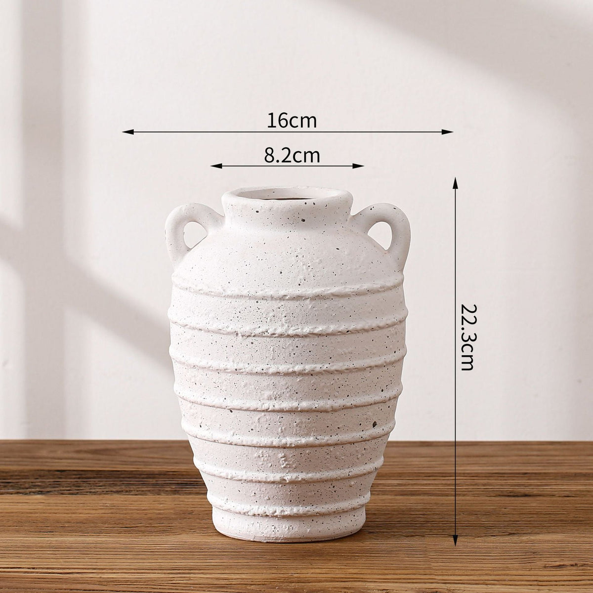 Decorative Ceramic Vase White Blackgold | High & Bury