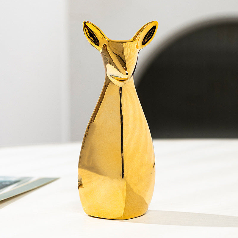 Decorative Ceramic Vase White Gold | High & Bury