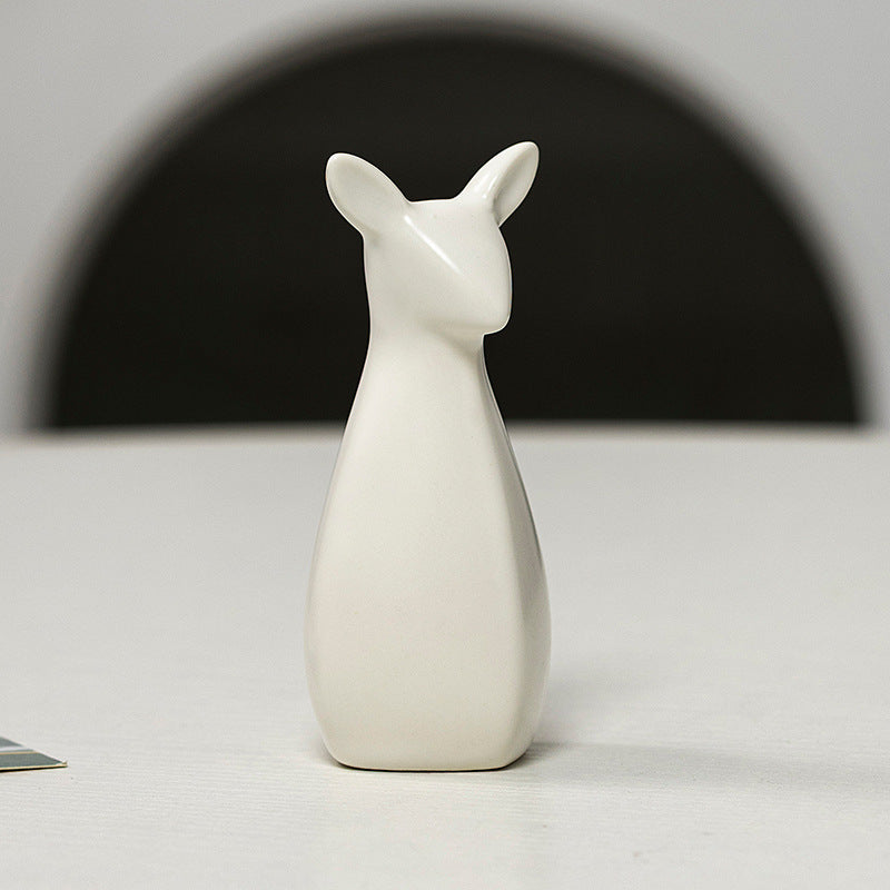 Decorative Ceramic Vase White Gold | High & Bury