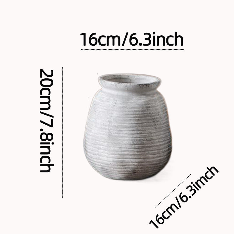 Decorative Ceramic Vase White Show Details Black | High & Bury