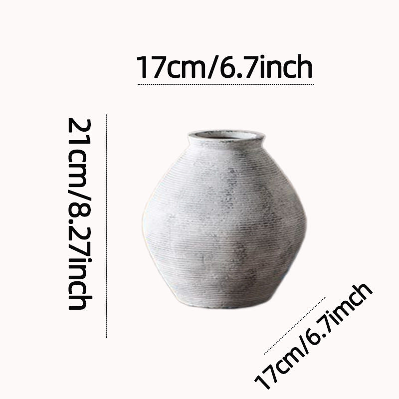 Decorative Ceramic Vase White Show Details Black | High & Bury