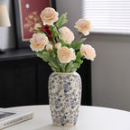 Decorative Ceramic Vase with Floral Pattern | High & Bury