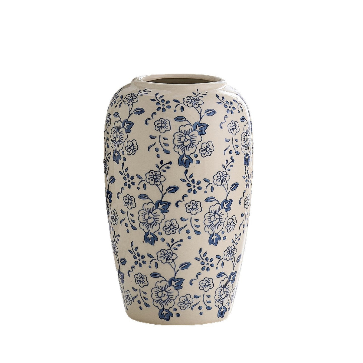 Decorative Ceramic Vase with Floral Pattern | High & Bury