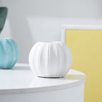 Decorative Ceramic Vase with Modern Ribbed Design | High & Bury