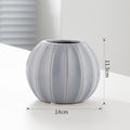 Decorative Ceramic Vase with Modern Ribbed Design | High & Bury