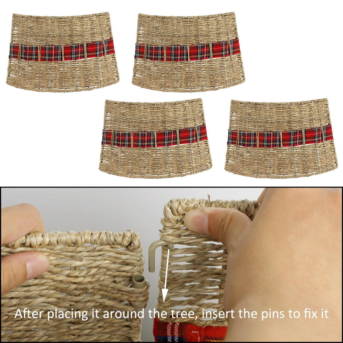 Decorative Christmas Tree Stand made of Wicker | High & Bury