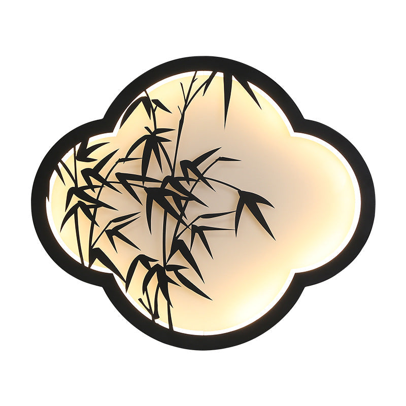 Decorative Cloud-Shaped LED Wall Lamp with Bamboo Silhouette | High & Bury