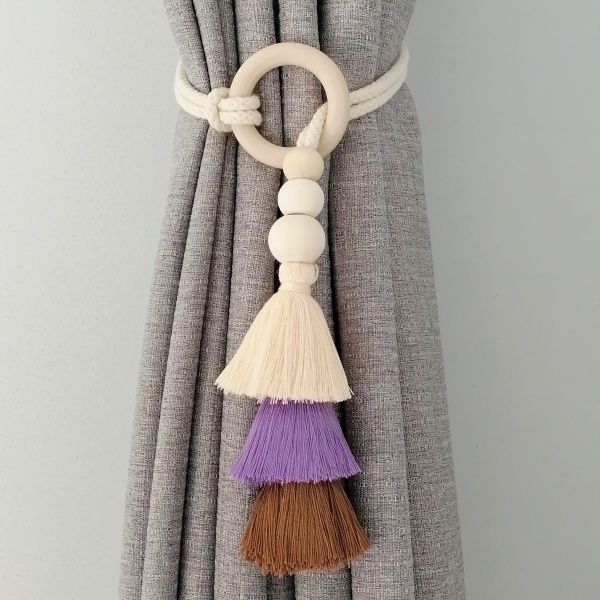Decorative Curtain Holder with Tassels | High & Bury