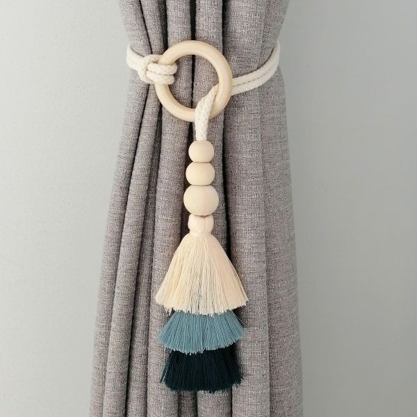 Decorative Curtain Holder with Tassels | High & Bury