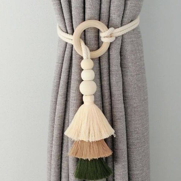 Decorative Curtain Holder with Tassels | High & Bury