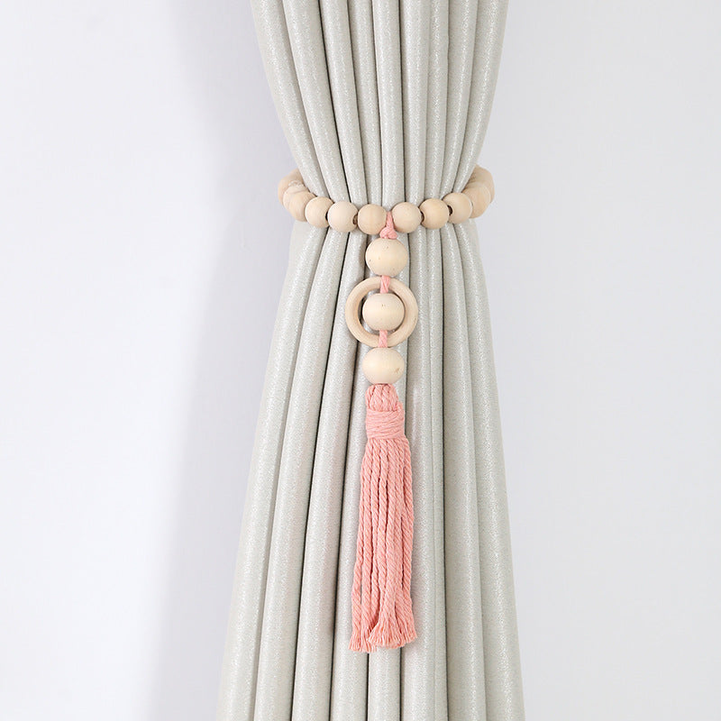 Decorative Curtain Holder Wood | High & Bury