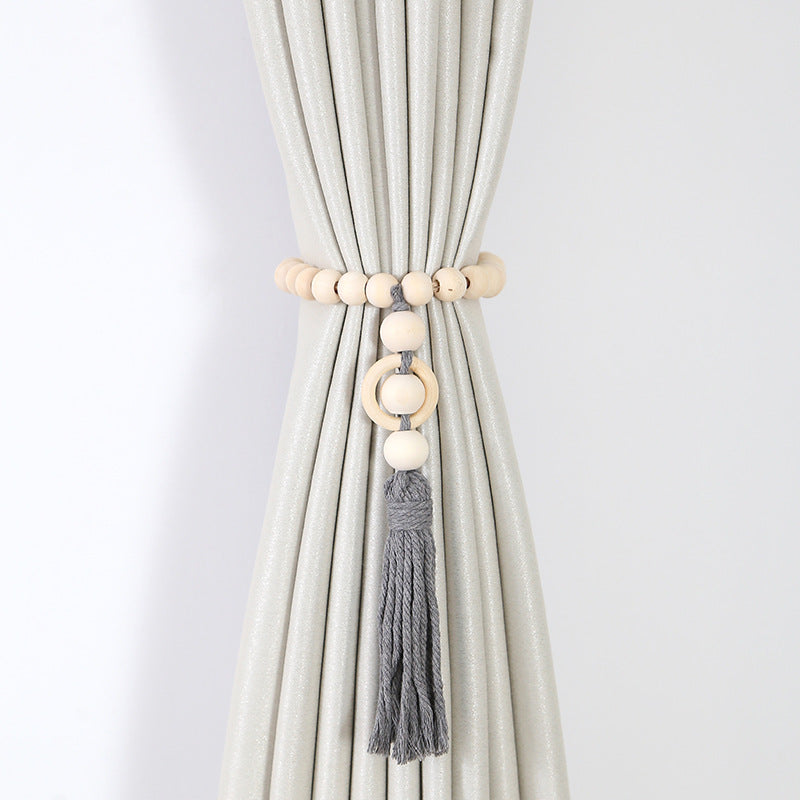 Decorative Curtain Holder Wood | High & Bury