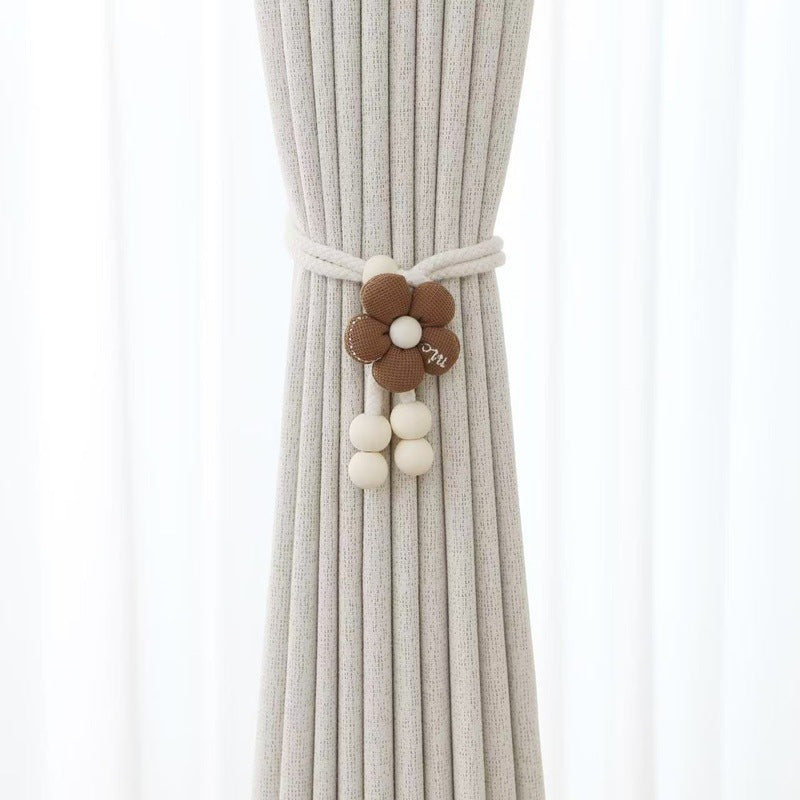 Decorative Curtain Tieback Beige Brown | High & Bury