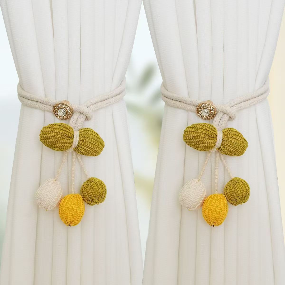 Decorative Curtain Tieback Gold Coffee | High & Bury
