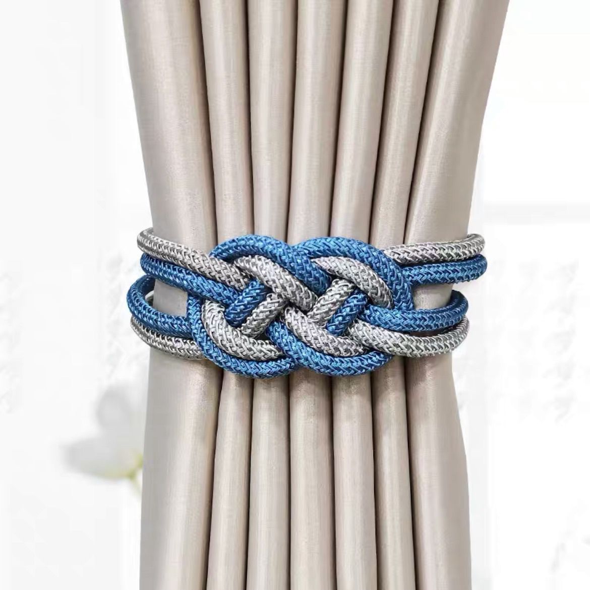 Decorative Curtain Tieback with Braided Design | High & Bury