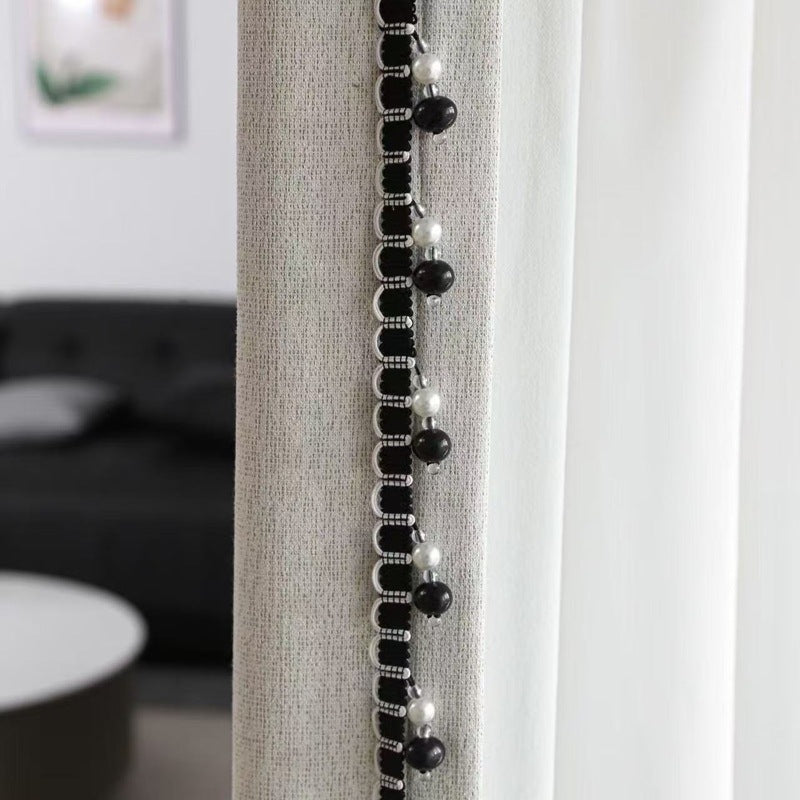 Decorative Curtain Trim Black White | High & Bury