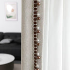Decorative Curtain Trim Black White | High & Bury