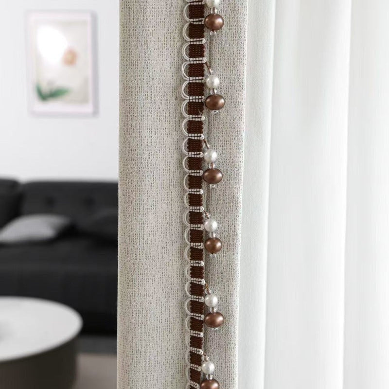 Decorative Curtain Trim Black White | High & Bury