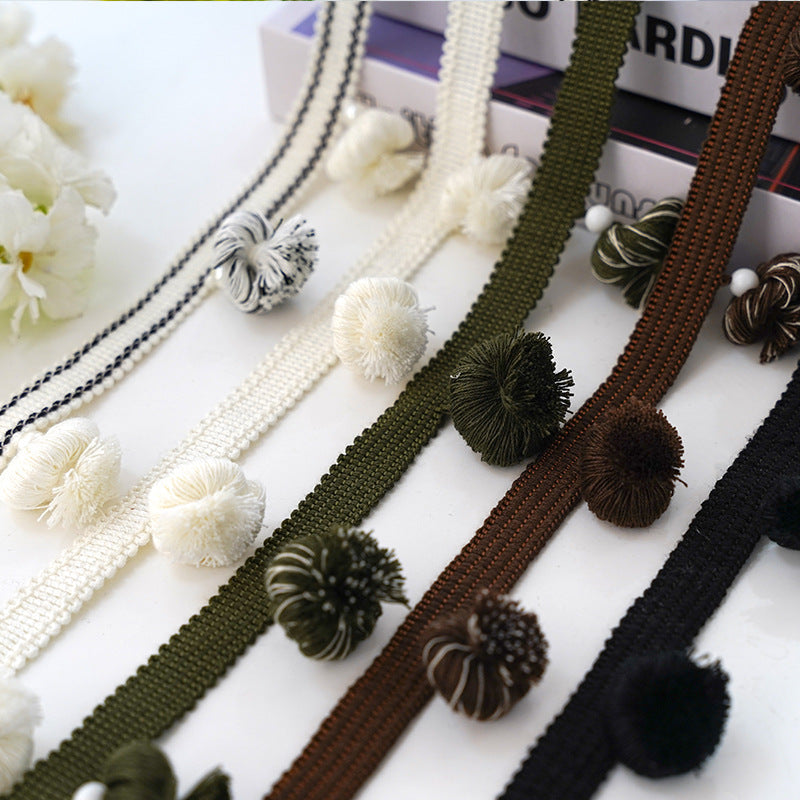 Decorative Curtain Trim with Pompons | High & Bury