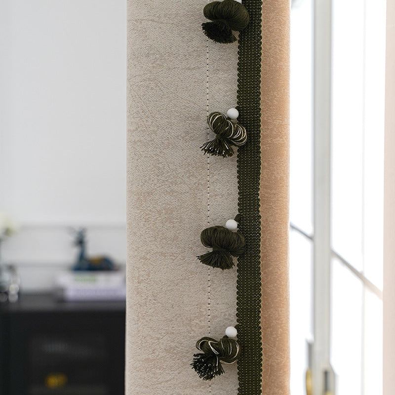 Decorative Curtain Trim with Pompons | High & Bury