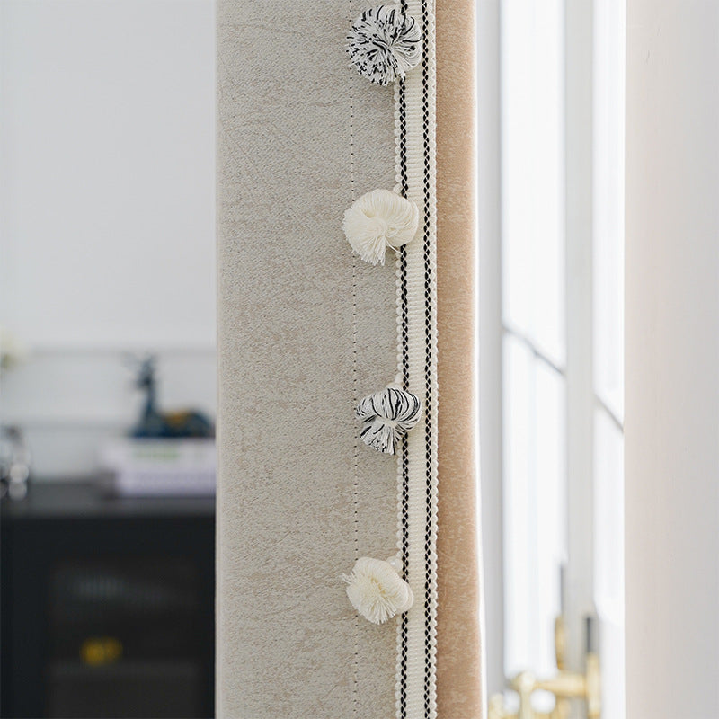 Decorative Curtain Trim with Pompons | High & Bury