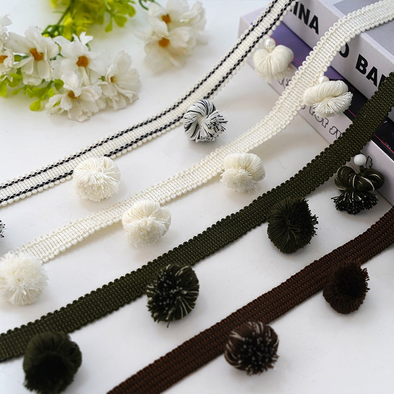 Decorative Curtain Trim with Pompons | High & Bury