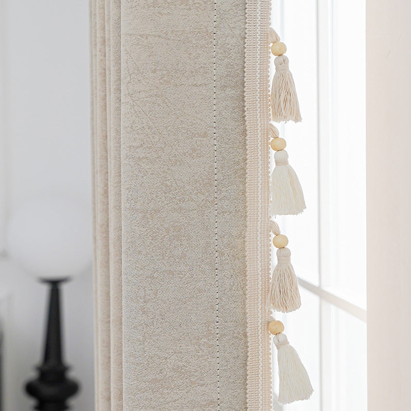 Decorative Curtain with Tassel Trim | High & Bury