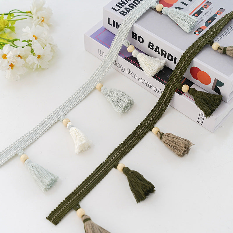 Decorative Curtain with Tassel Trim | High & Bury