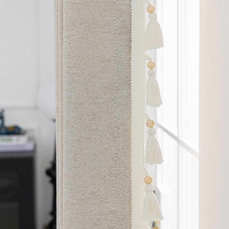 Decorative Curtain with Tassel Trim | High & Bury