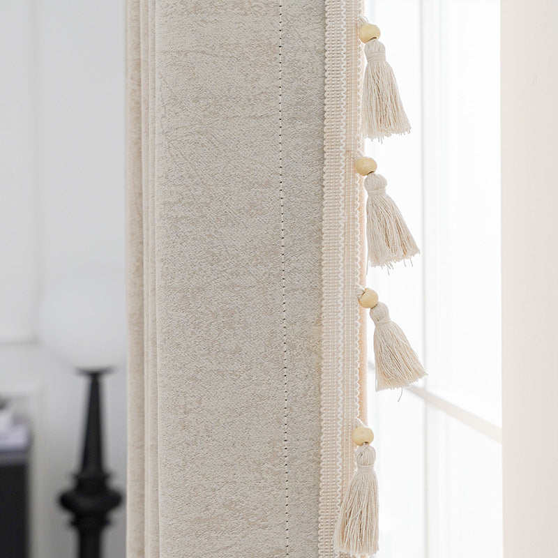 Decorative Curtain with Tassel Trim | High & Bury